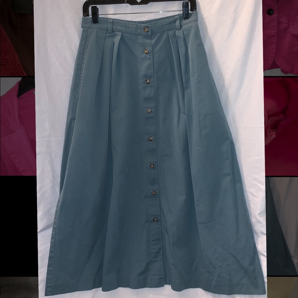 L.L Bean button down long skirt. Size S.
